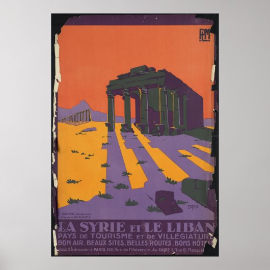 Libië Vintage Travel Poster en Retro Prints (Voorkant)