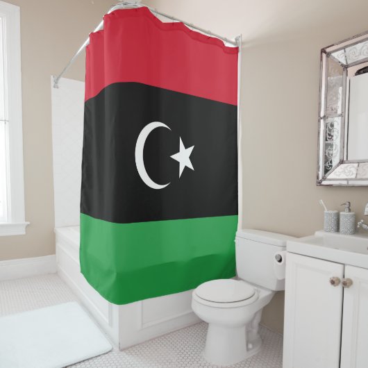 Libië vlag douchegordijn (In situ)