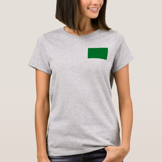 Libië Vlag en Kaart dk T-Shirt (Voorkant)