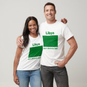 Libië Vlag + Kaart + Tekst T-shirt (Unisex)