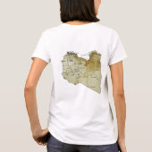 Libië Vlag + Kaart + Tekst T-shirt (Achterkant)