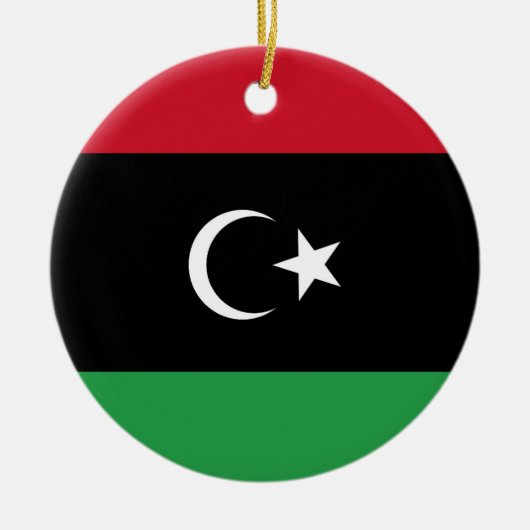 Libië vlag keramisch ornament (Voorkant)