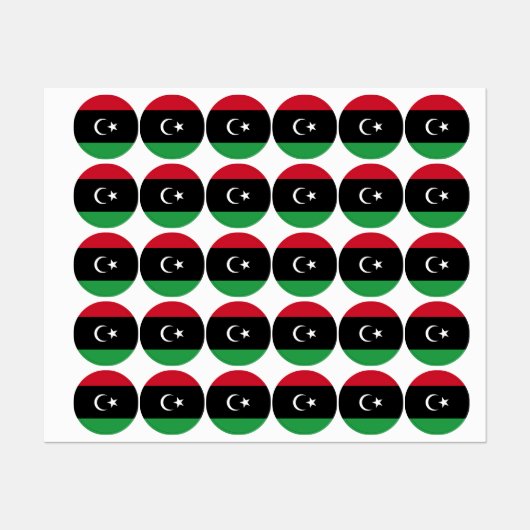 Libië vlag labels (Vel)