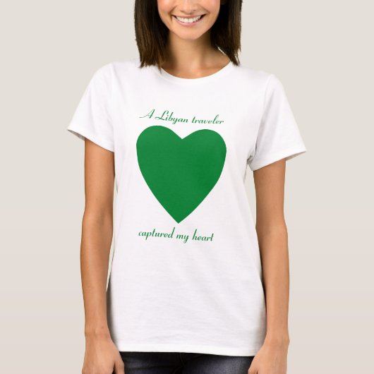 Libië Vlag Liefje T-Shirt (Voorkant)