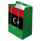 Libië vlag medium cadeauzakje (Voorkant Gekanteld)