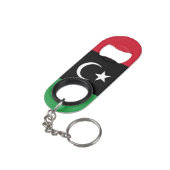 Libië vlag mini flessenopener (Achterkant Gekanteld)