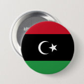 Libië vlag ronde button 7,6 cm (Voorkant /achterkant)