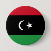 Libië vlag ronde button 7,6 cm (Voorkant)