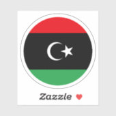 Libië Vlag Ronde Sticker (Vel)