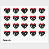 Libië vlag Splendid Patriotic Hart Sticker (Vel)