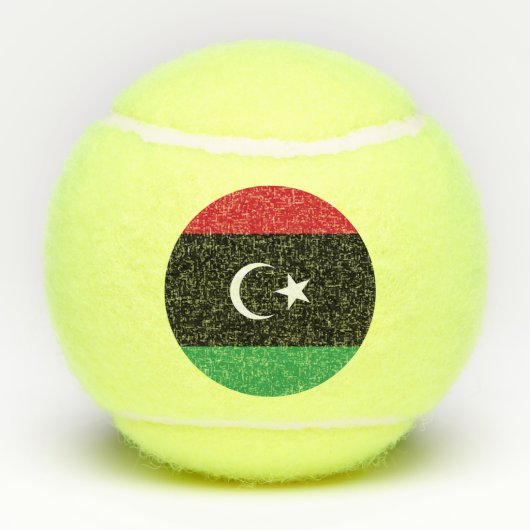 Libië vlag tennisballen (Achterkant)