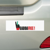 Libië vrij van Kaddafi - Kadhafi Bumpersticker (Op auto)