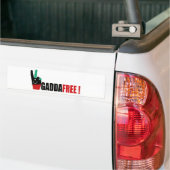 Libië vrij van Kaddafi - Kadhafi Bumpersticker (Op Truck)