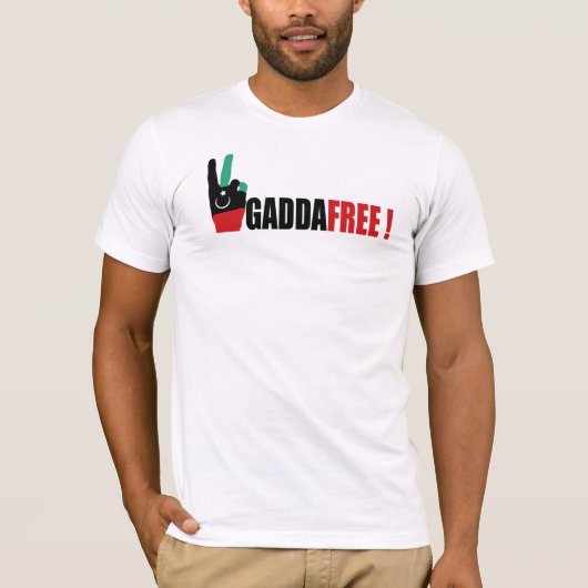Libië vrij van Kaddafi - Kadhafi T-shirt (Voorkant)