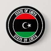 Libische ronde Embleem Button 7,6 Cm (Voorkant)
