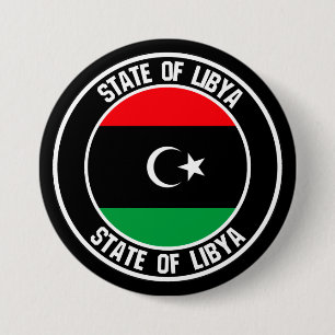 Libische ronde Embleem Button 7,6 Cm