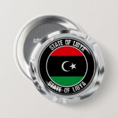 Libische ronde Embleem Button 7,6 Cm (Voorkant /achterkant)
