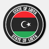 Libische ronde Embleem Magneet (Voorkant)