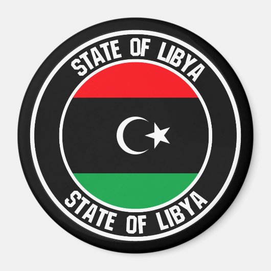 Libische ronde Embleem Magneet (Voorkant)