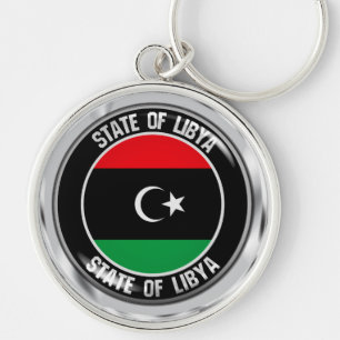 Libische ronde Embleem Sleutelhanger