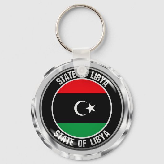 Libische ronde Embleem Sleutelhanger (Voorkant)