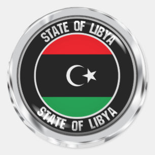 Libische ronde Embleem Sticker