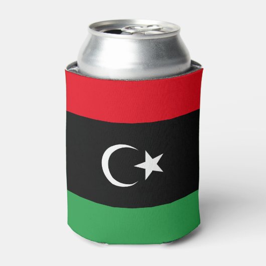 Libische vlag blikjeskoeler (Blikje Voorkant)
