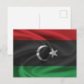 Libische vlag briefkaart (Voorkant / Achterkant)