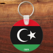 Libische vlag charmant patriotticum sleutelhanger (Voorkant)
