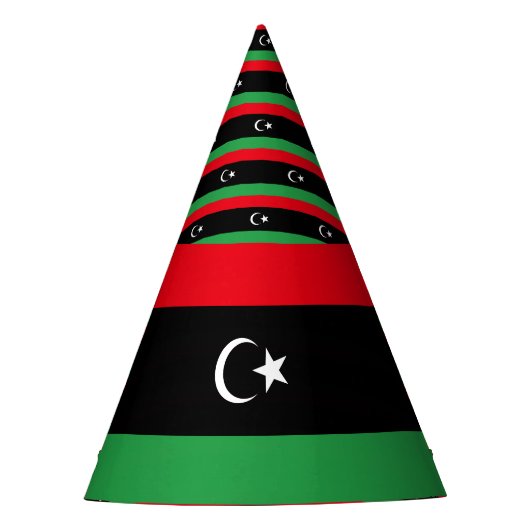 Libische vlag feesthoedjes (Voorkant)