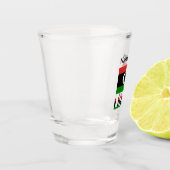 Libische vlag gepersonaliseerd shot glas (Links)