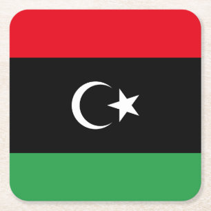 Libische vlag kartonnen onderzetters