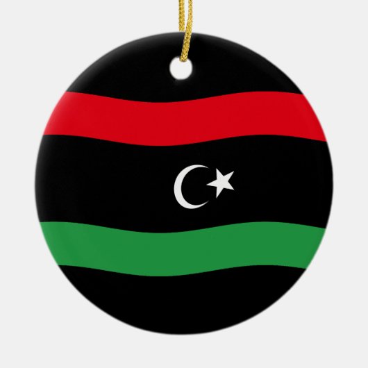 Libische vlag keramisch ornament (Voorkant)