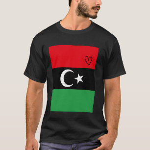 Libische vlag Libische hart trots erfgoed national T-shirt