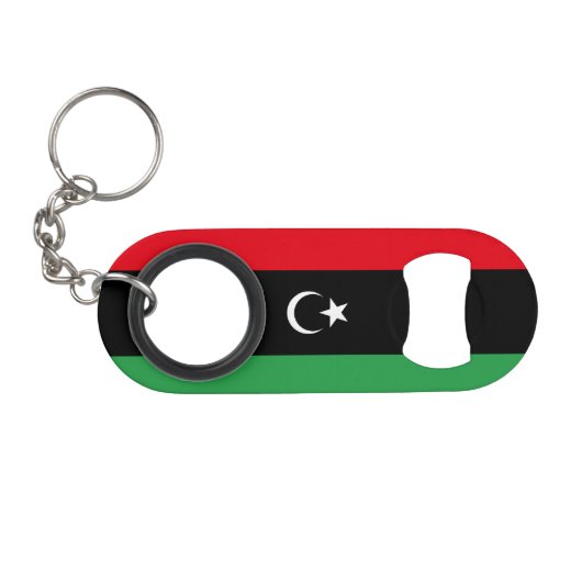 Libische vlag mini flessenopener (Voorkant (Horizontaal))
