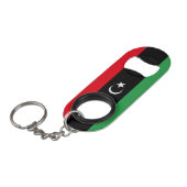 Libische vlag mini flessenopener (Voorkant Gekanteld)