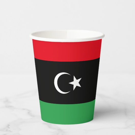Libische vlag papieren bekers (Links)