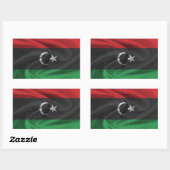 Libische vlag rechthoekige sticker (Vel)