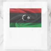 Libische vlag rechthoekige sticker (Tas)