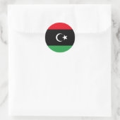 Libische vlag ronde sticker (Tas)