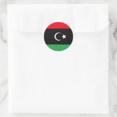 Libische vlag ronde sticker (Tas)