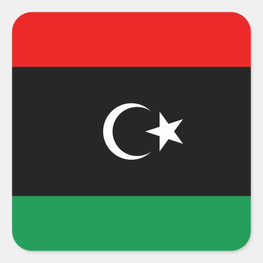 Libische vlag Sticker (Voorkant)