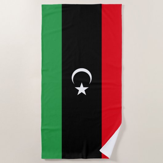 Libische vlag strandlaken (Voorkant)