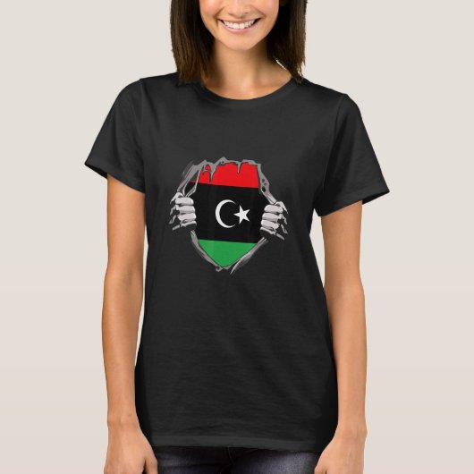 Libische vlag t-shirt (Voorkant)