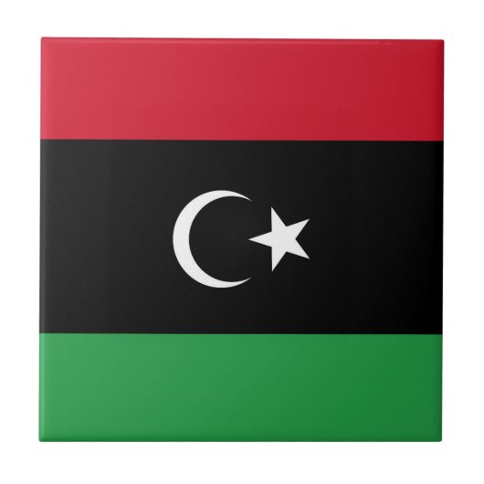 Libische vlag tegeltje (Voorkant)