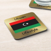 Libische vlag + tekst Onderzetter (Linkerzijde)
