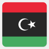 Libische vlag vierkante sticker (Voorkant)