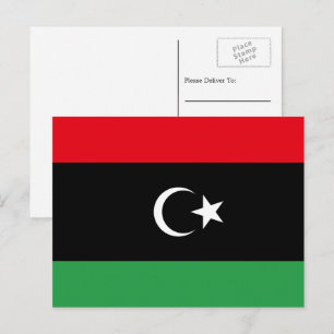 Libische vlag, vlag van Libië Briefkaart