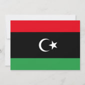 Libische vlag, vlag van Libië bruiloft Kaart (Achterkant)