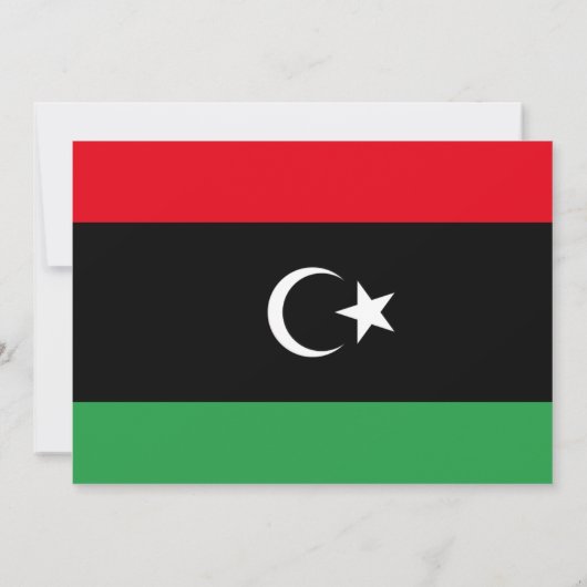 Libische vlag, vlag van Libië bruiloft Kaart (Achterkant)